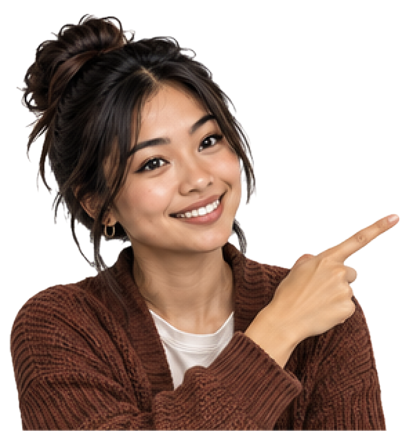 Tasha pointing to explain something